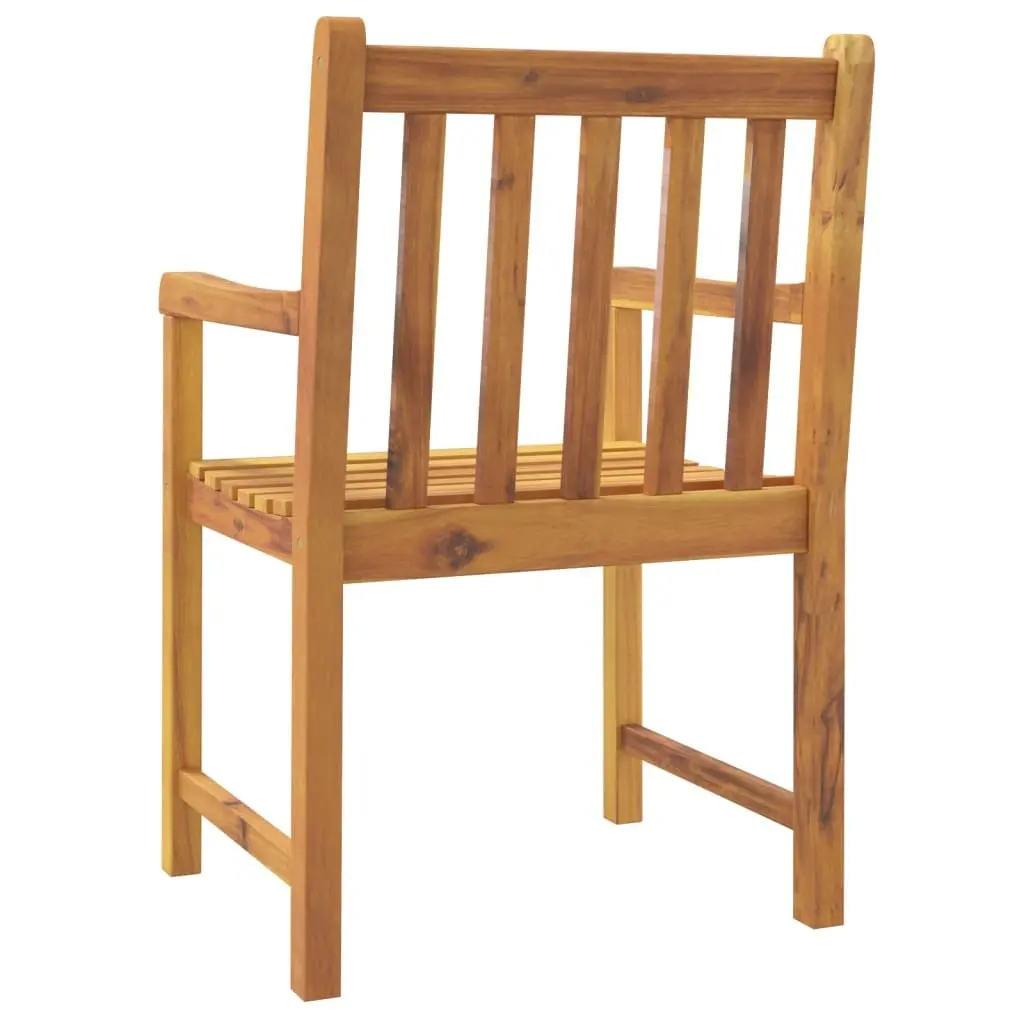 Outdoor Chairs Brown Wooden 8 Piece Garden Seating Armrest Backrest Patio Set