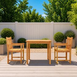 3 Piece Garden Dining Set: Enjoy Outdoor Meals Comfortably