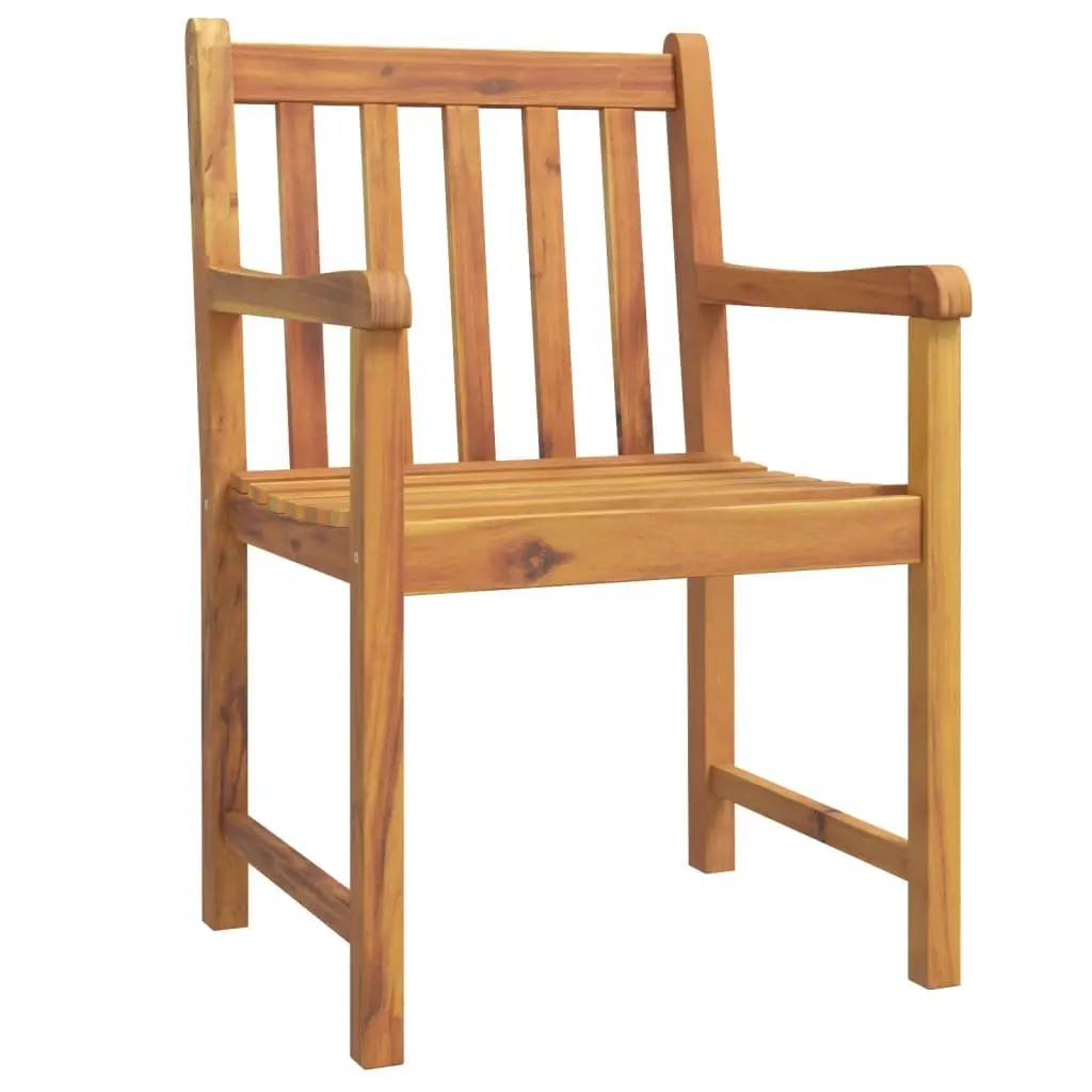 5 Piece Garden Dining Set Solid Acacia Wood Brown