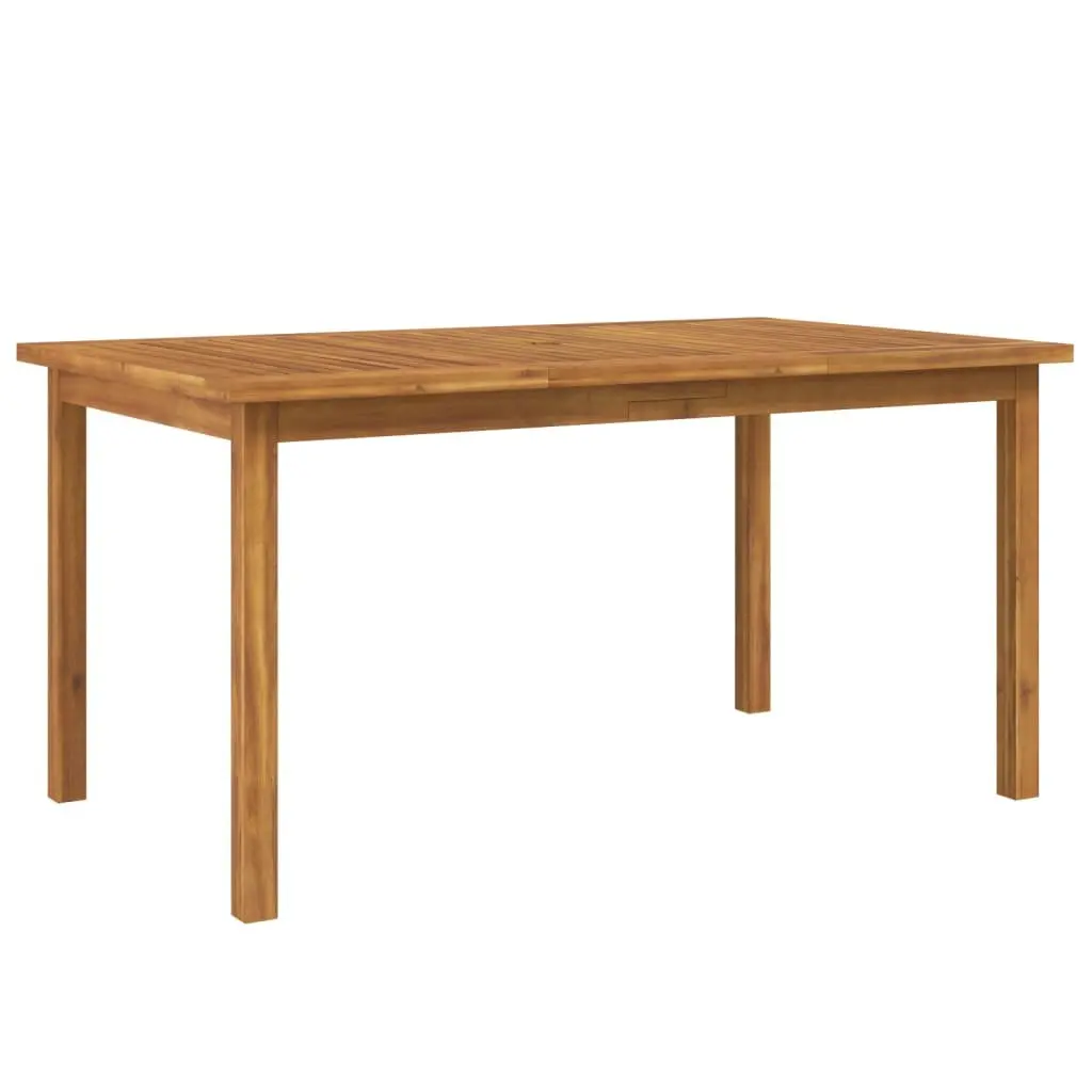 5 Piece Garden Dining Set Solid Acacia Wood Brown