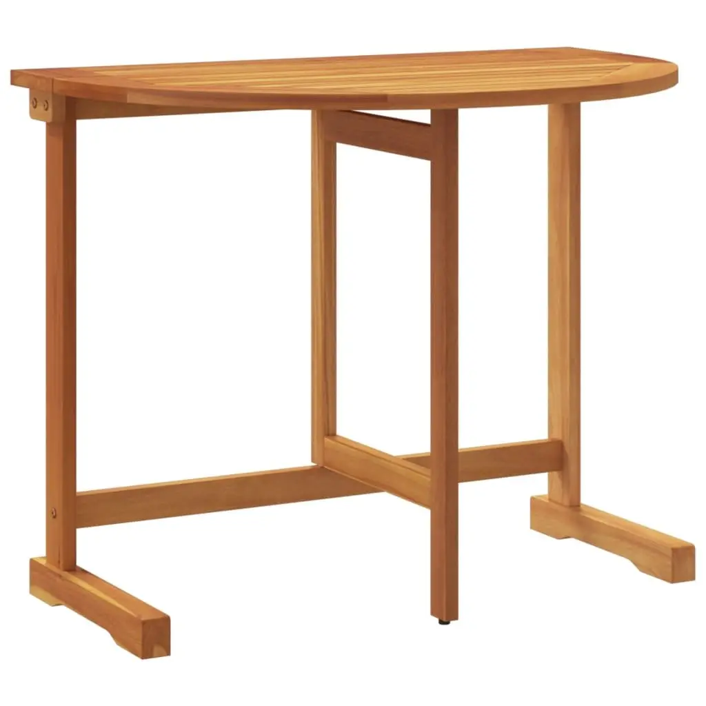 Folding Garden Dining Set Solid Acacia Wood 3 Piece Outdoor Bistro Table Chairs