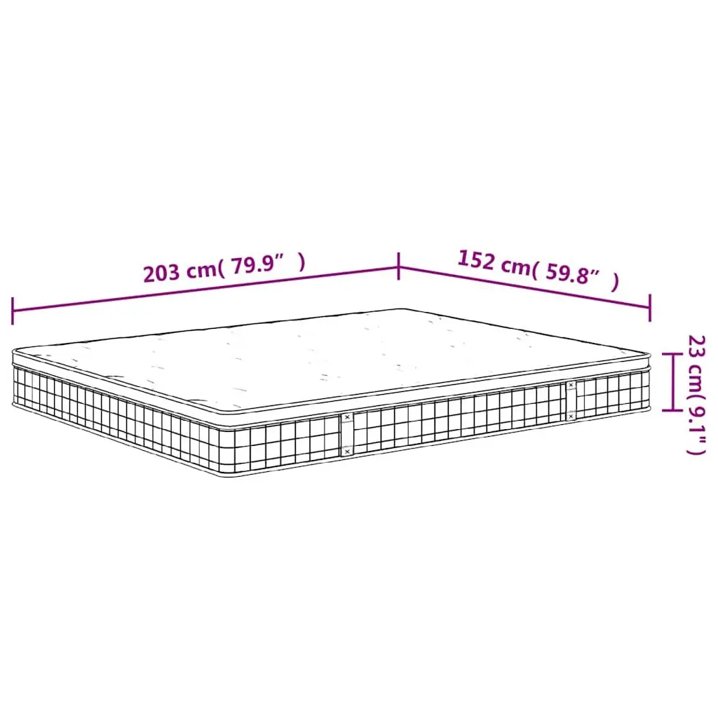 Queen Size Bonnell Spring Mattress 152x203 cm Comfort for Everyone
