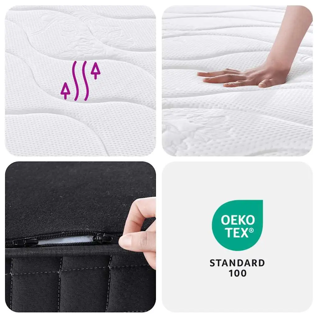 Bonnell Spring Mattress Medium Firm Support Bedroom Sleeping 183x203cm White