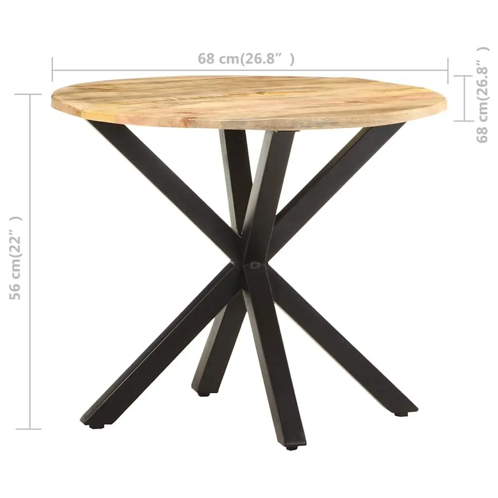 End Table Industrial Style Brown Wooden 68x68x56 cm