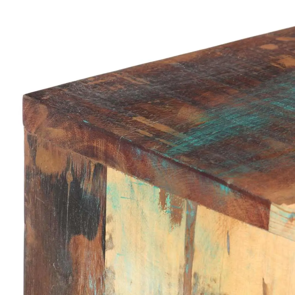 Reclaimed Wood Desk Vintage Character 118x48x75 cm Office Writing Table with Drawers Shelf