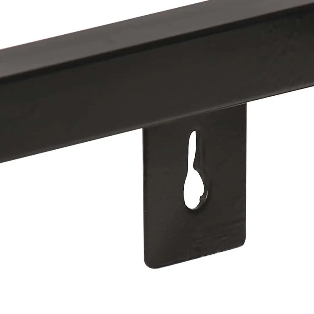 Wall Shelves Industrial Style 80 cm Solid Reclaimed Wood with Black Powder-Coated Iron Frame 2 pcs