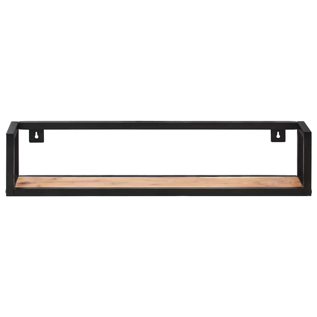 Wall Shelves 2 pcs 80 cm Industrial Style Solid Wood Floating Shelf Storage Rack