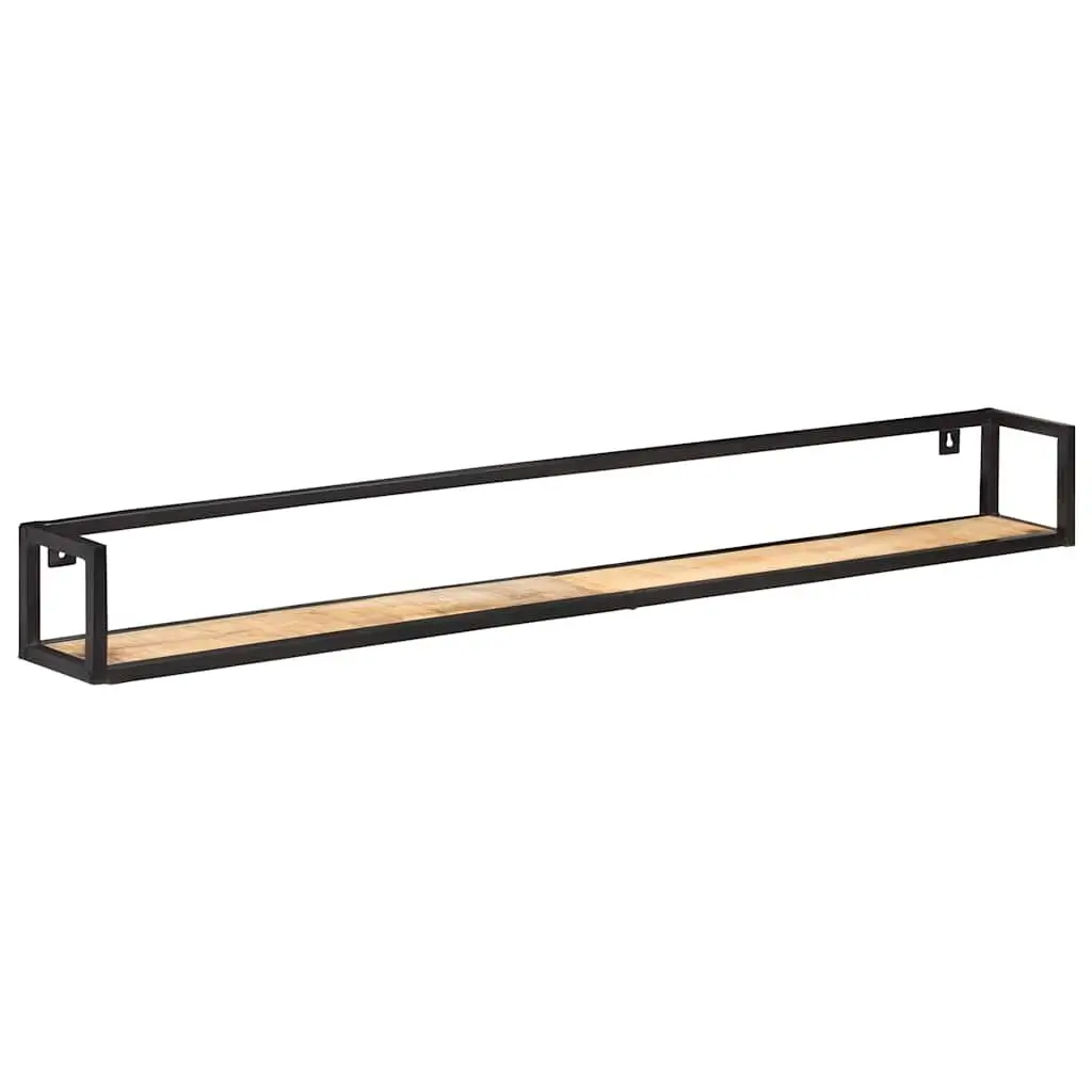 Wall Shelves Industrial Style Wooden 160 cm Floating Storage 2 pcs