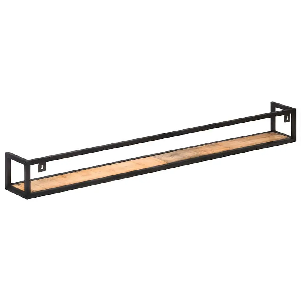 Wall Shelves Industrial Style Wooden 160 cm Floating Storage 2 pcs