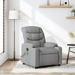 Relax in Style with This Light Grey Massage Recliner Chair