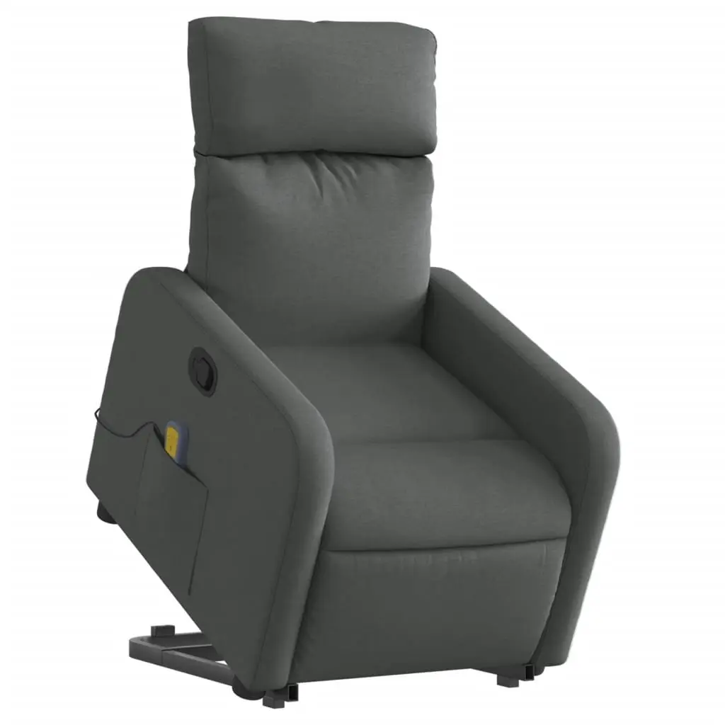 Grey Fabric Electric Massage Recliner Chair