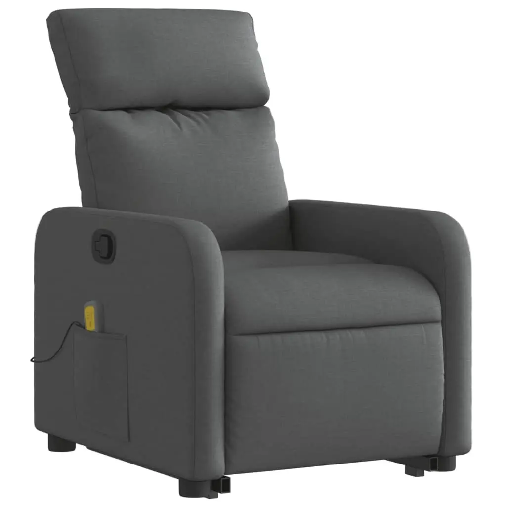 Grey Fabric Electric Massage Recliner Chair