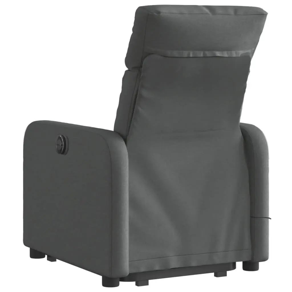 Grey Fabric Electric Massage Recliner Chair