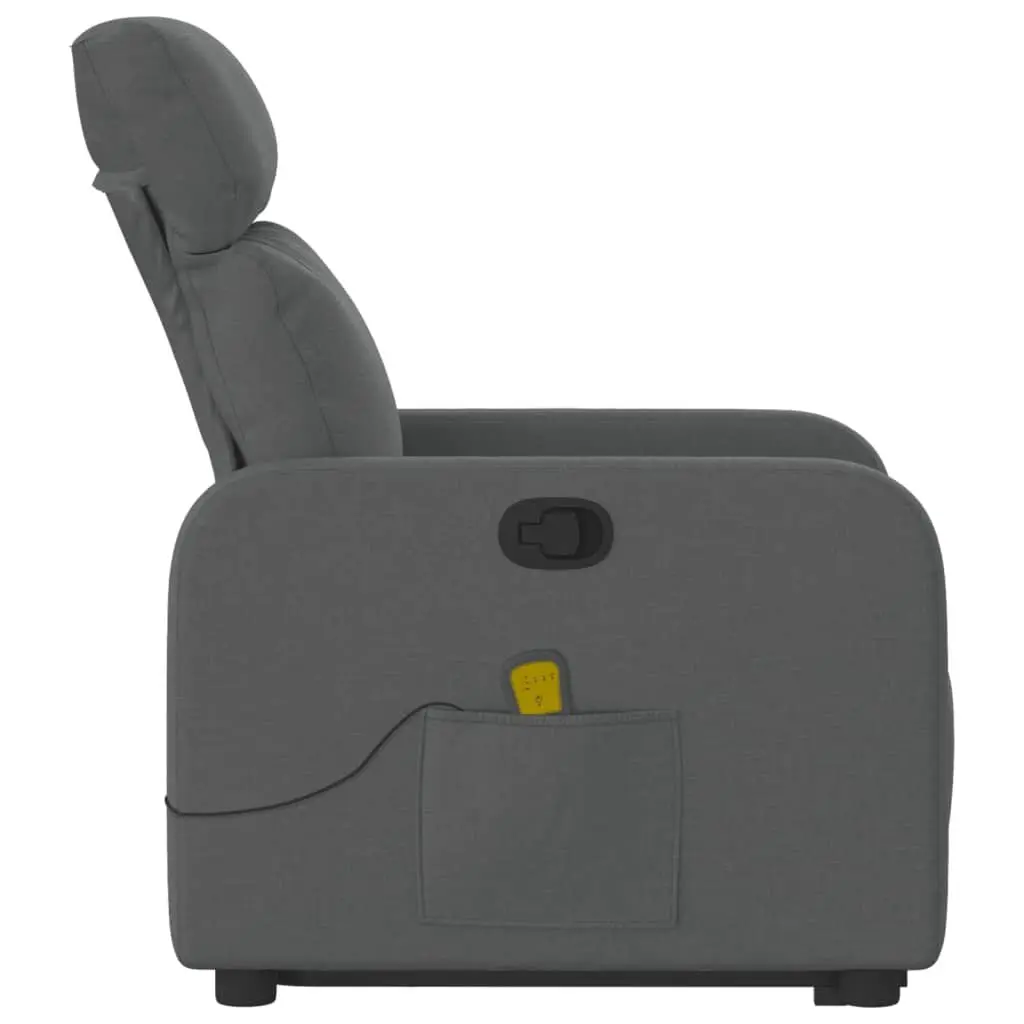 Grey Fabric Electric Massage Recliner Chair