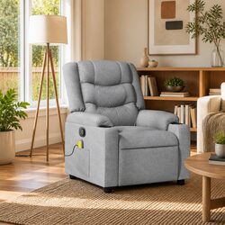 Your New Favorite Massage Recliner Chair in Grey Fabric