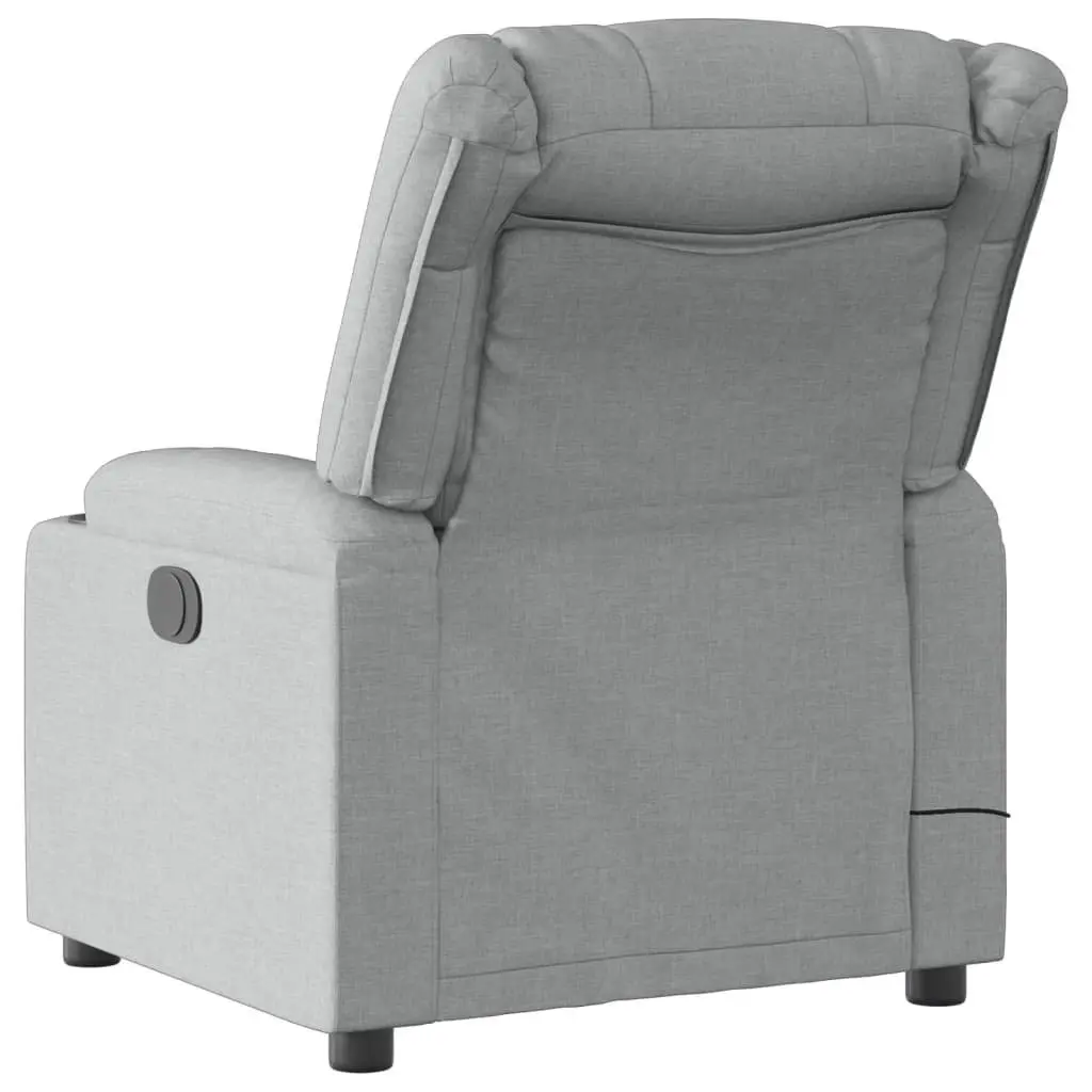Massage Recliner Chair in Grey Fabric