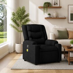 Friendly Black Fabric Massage Recliner Armchair for You
