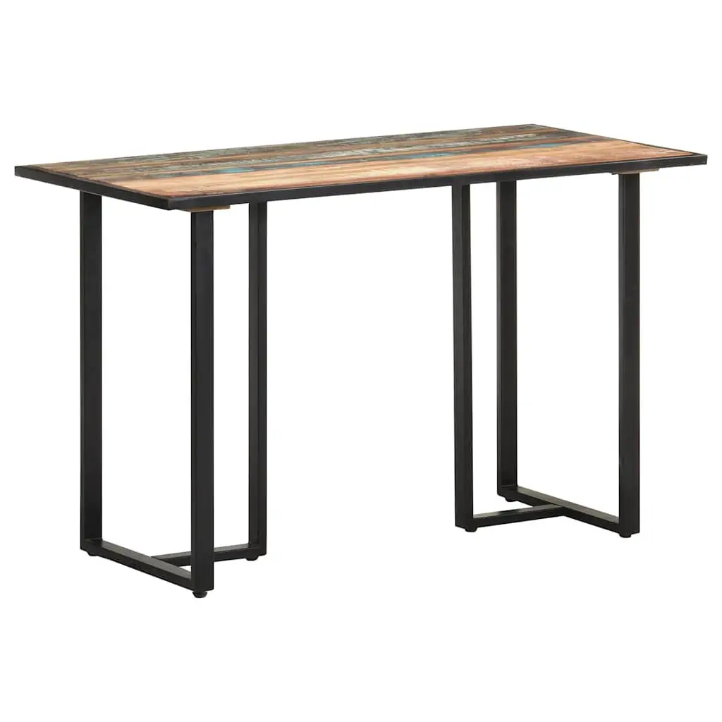 Dining Table 120 cm Solid Reclaimed Wood Industrial Style Kitchen Furniture