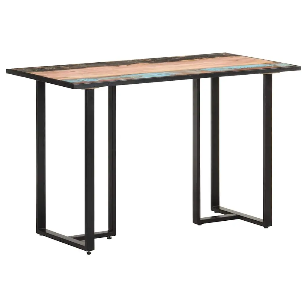 Dining Table 120 cm Solid Reclaimed Wood Industrial Style Kitchen Furniture