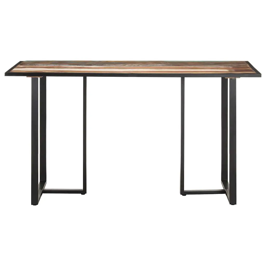 Dining Table Solid Reclaimed Wood 140cm Industrial Kitchen Furniture