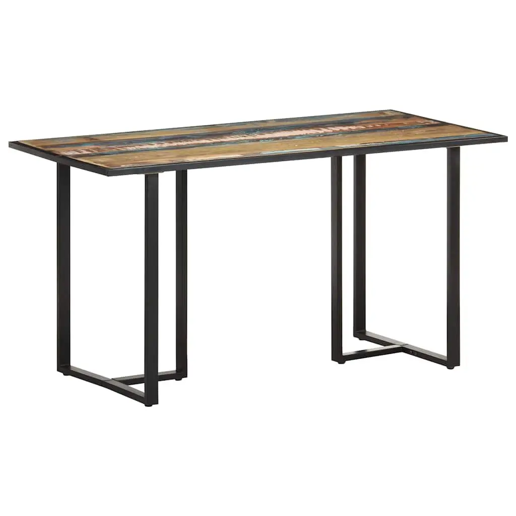 Dining Table Solid Reclaimed Wood 140cm Industrial Kitchen Furniture