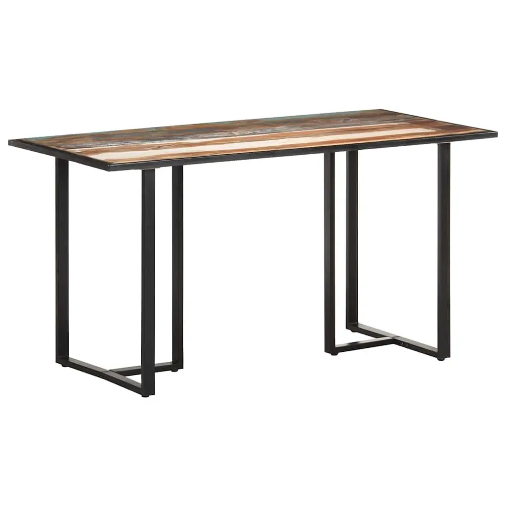 Dining Table Solid Reclaimed Wood 140cm Industrial Kitchen Furniture