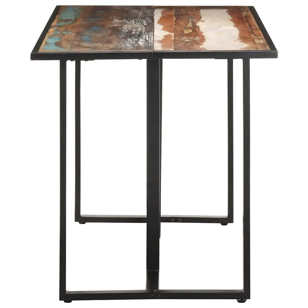Dining Table Solid Reclaimed Wood 140cm Industrial Kitchen Furniture