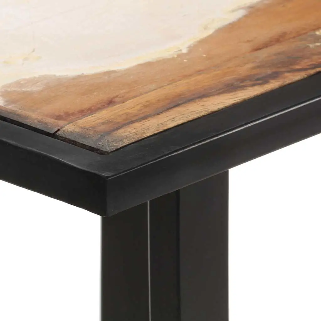 Dining Table Solid Reclaimed Wood 140cm Industrial Kitchen Furniture