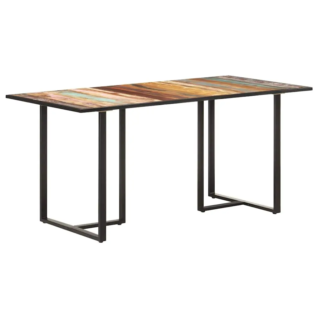 Dining Table Industrial Solid Reclaimed Wood 160 cm Brown