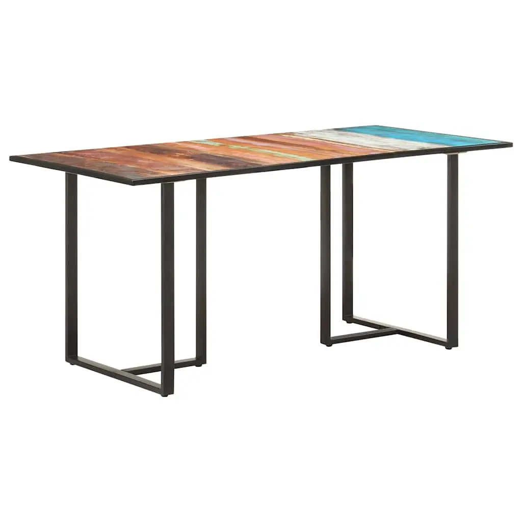 Dining Table Industrial Solid Reclaimed Wood 160 cm Brown