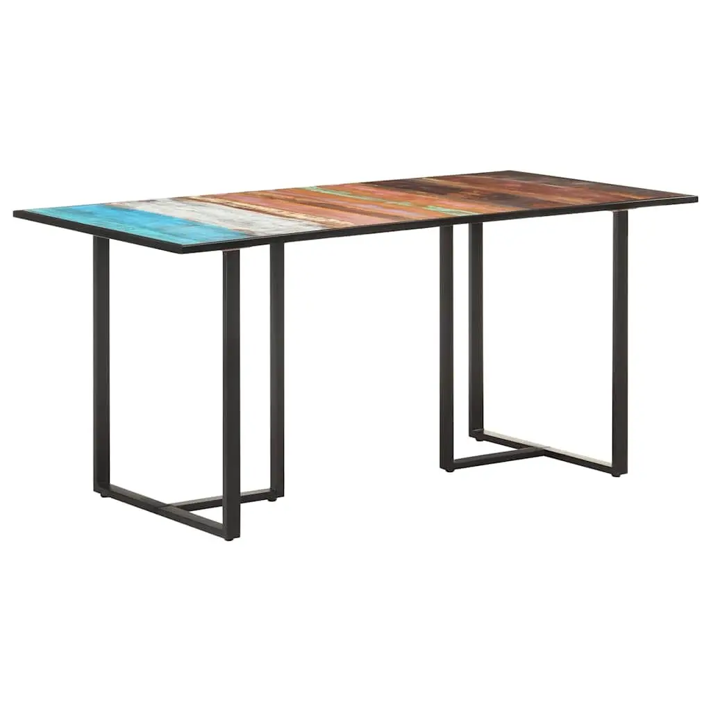 Dining Table Industrial Solid Reclaimed Wood 160 cm Brown