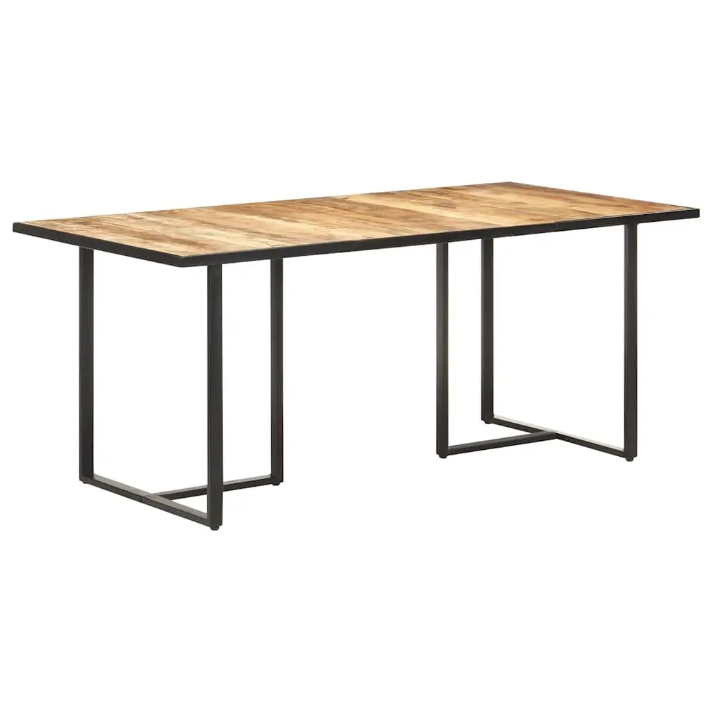 Dining Table 180 cm Solid Mango Wood Industrial Kitchen Furniture Brown