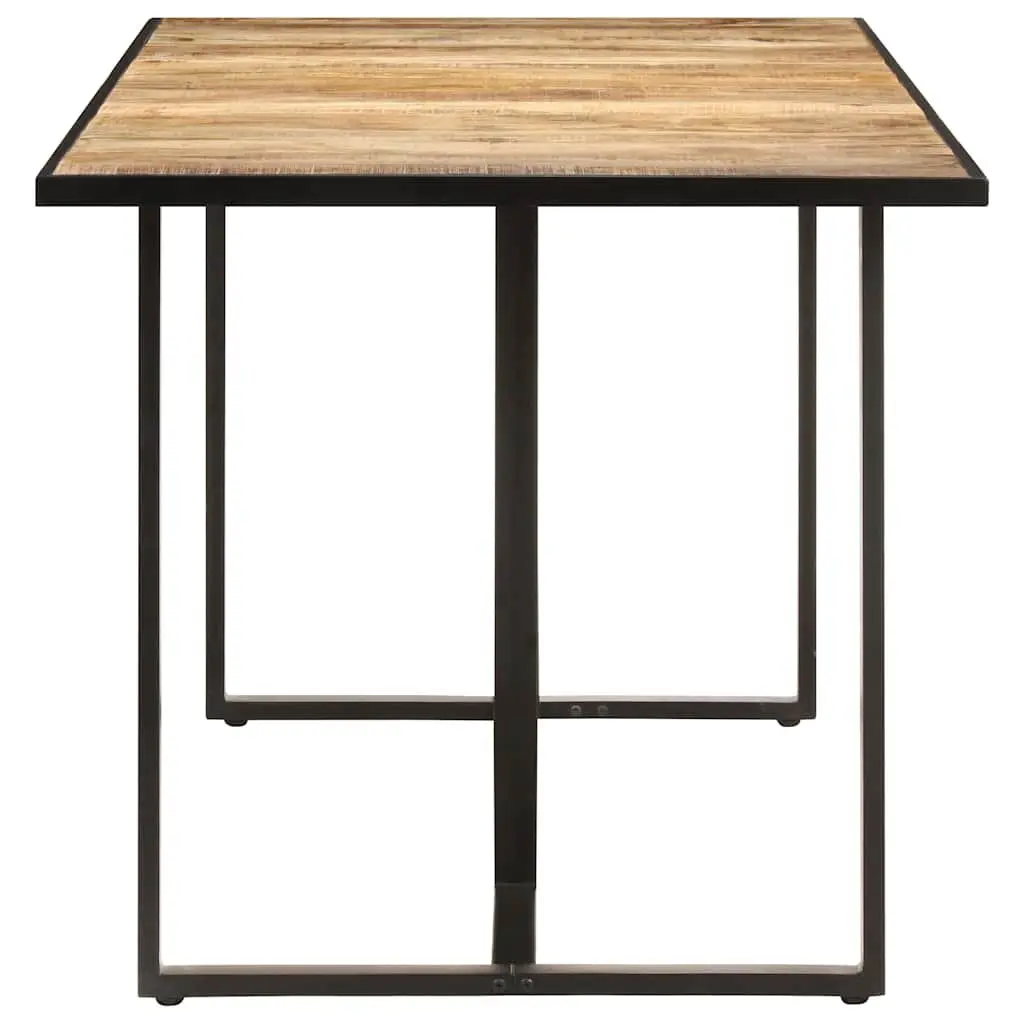 Dining Table 180 cm Solid Mango Wood Industrial Kitchen Furniture Brown