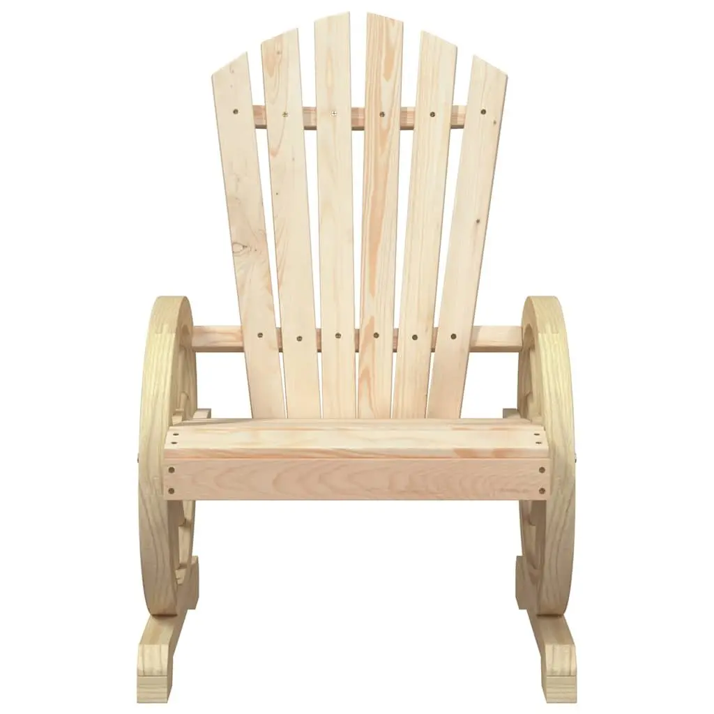 Outdoor Adirondack Chair Set 4 pcs Garden Lounge Seating Wood Brown