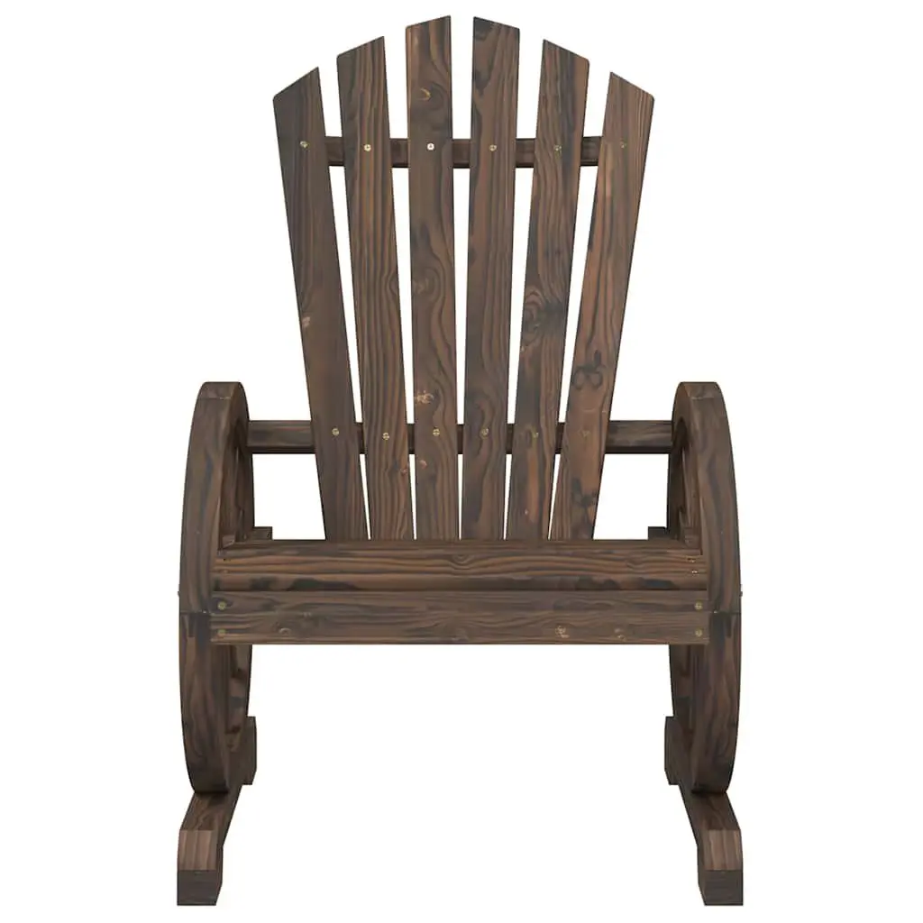 Adirondack Chairs Solid Wood Fir Brown 4 Piece Garden Seating Set