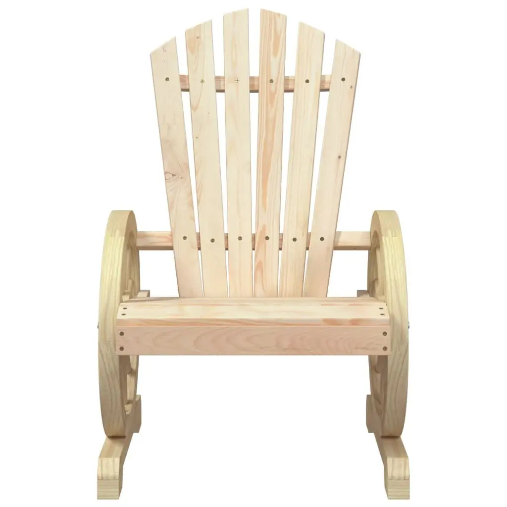 Adirondack Chair and Coffee Table Set 3 Piece Outdoor Lounge Furniture Solid Fir Wood Brown