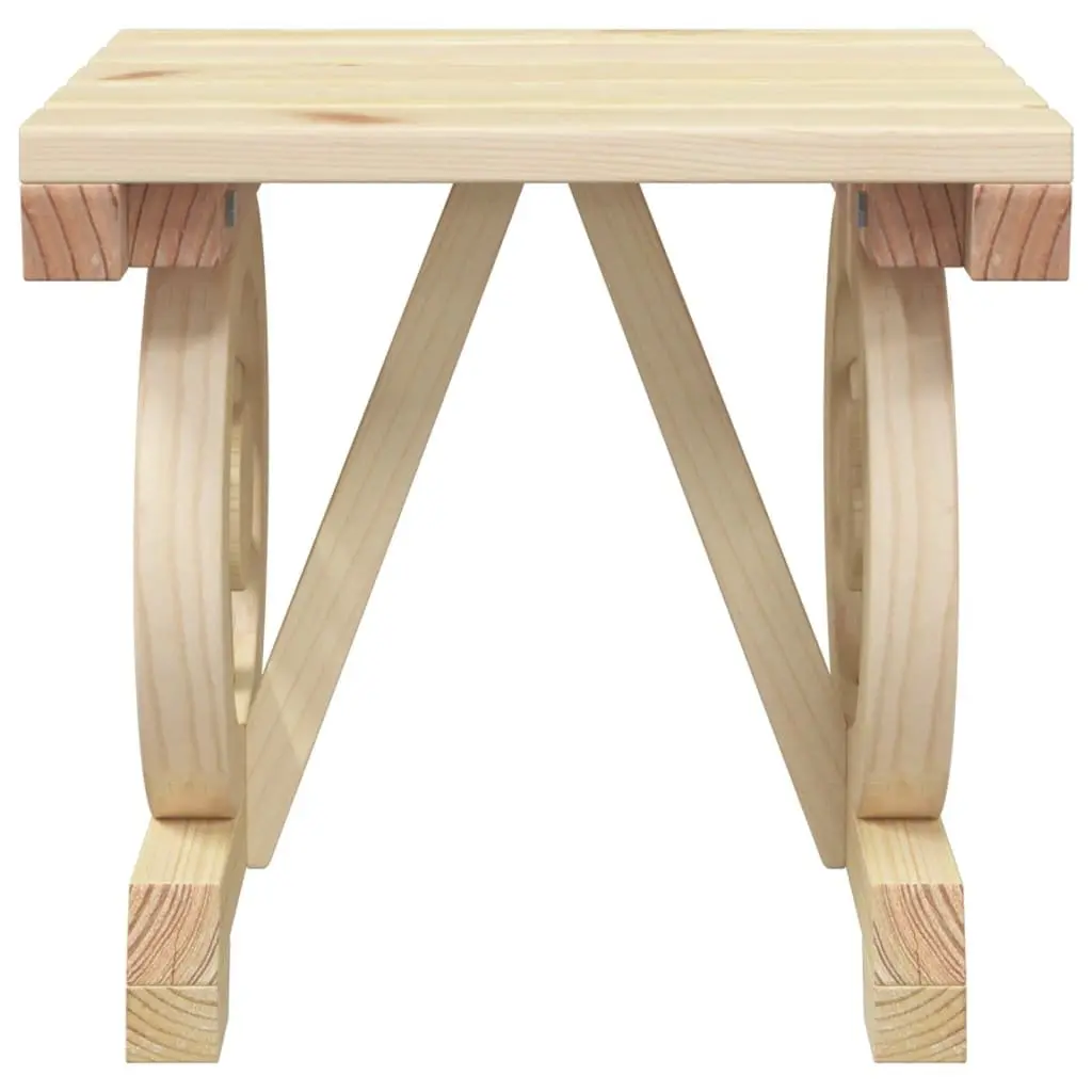 Adirondack Chair and Coffee Table Set 3 Piece Outdoor Lounge Furniture Solid Fir Wood Brown