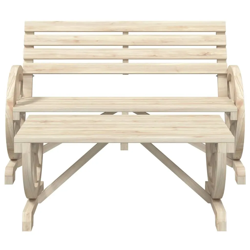 4 Piece Adirondack Style Garden Lounge Set Brown Wooden Chair