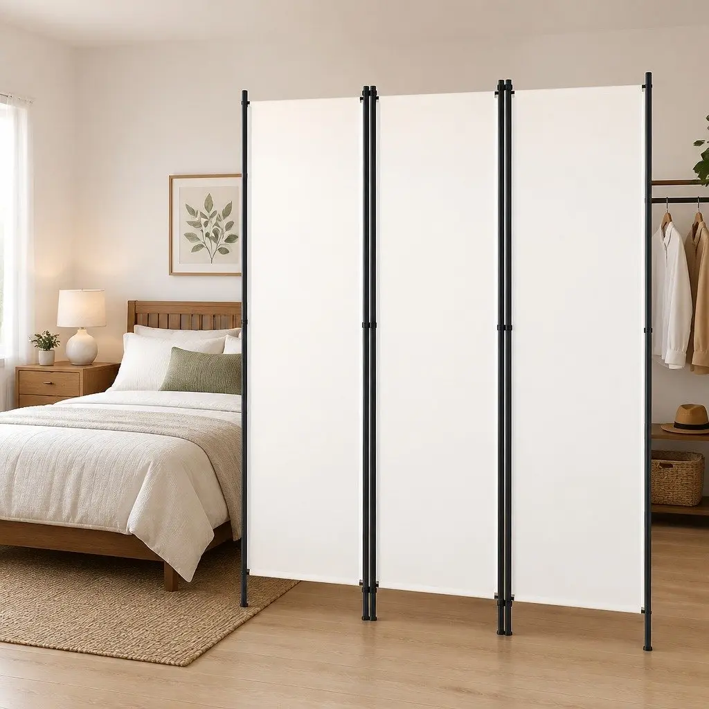 3-Panel Room Divider Freestanding Folding Privacy Screen Partition 150x180cm