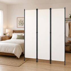 3-Panel Room Divider Freestanding Folding Privacy Screen Partition 150x180cm
