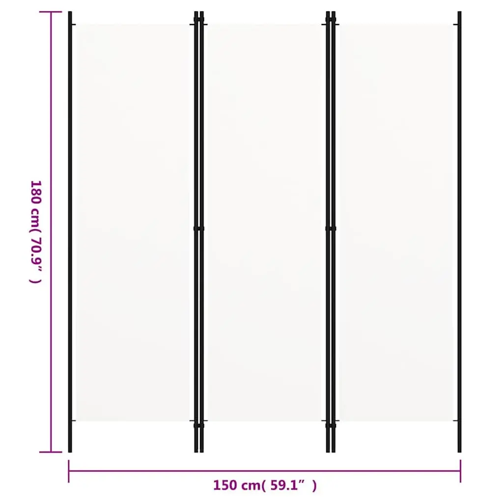 3-Panel Room Divider Freestanding Folding Privacy Screen Partition 150x180cm
