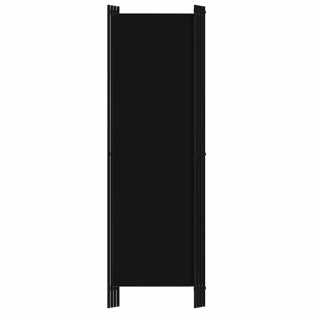 Freestanding 4-Panel Black Room Divider Folding Privacy Screen Partition 200x180cm