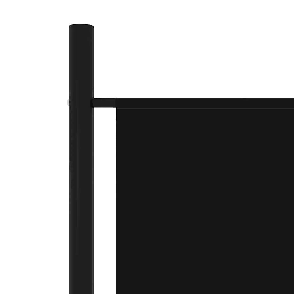 Freestanding 4-Panel Black Room Divider Folding Privacy Screen Partition 200x180cm