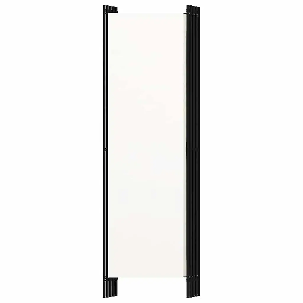 5-Panel Room Divider White Freestanding Folding Privacy Screen 250 x 180 cm
