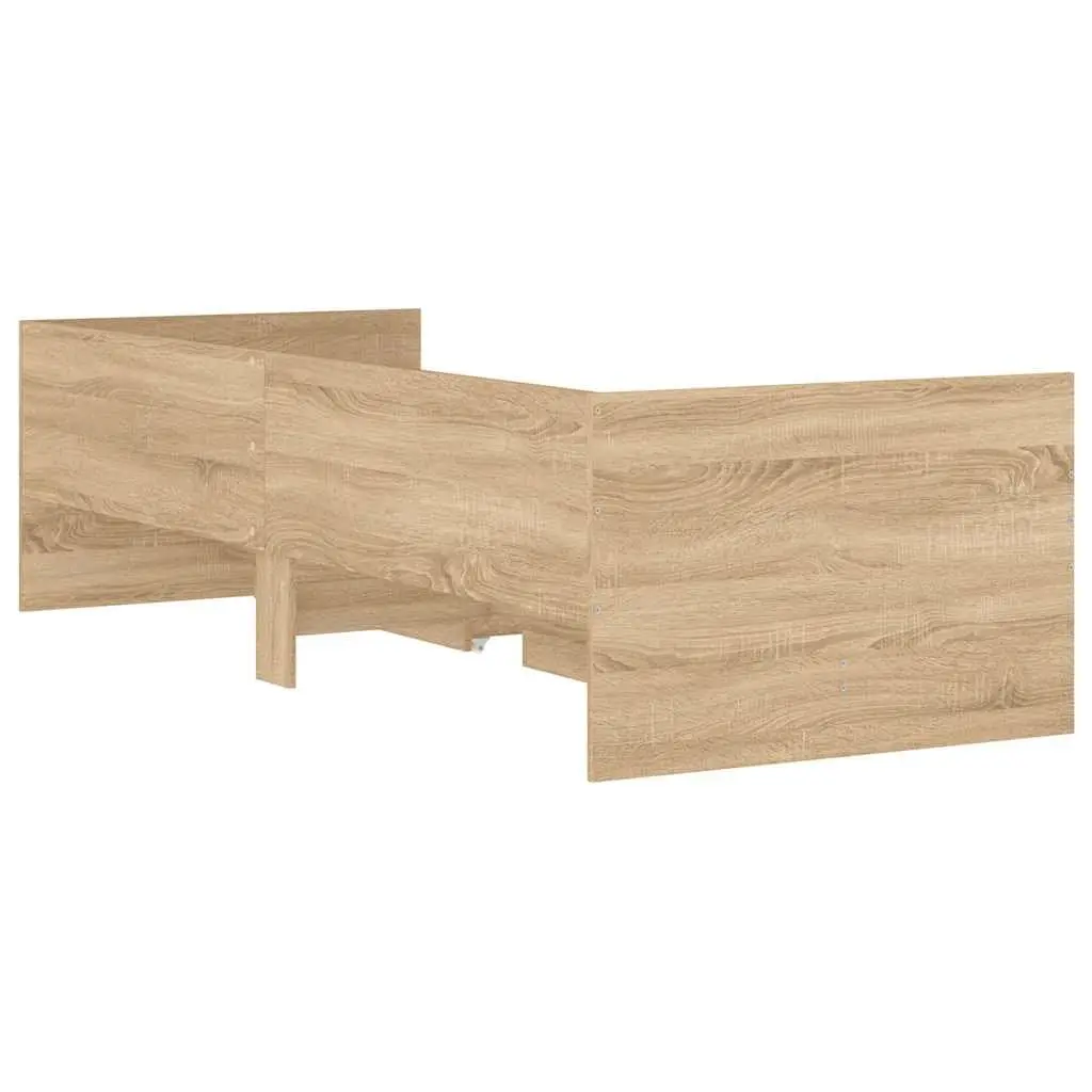 Bed Frame with Storage Drawers Slatted Base Brown 90x190cm