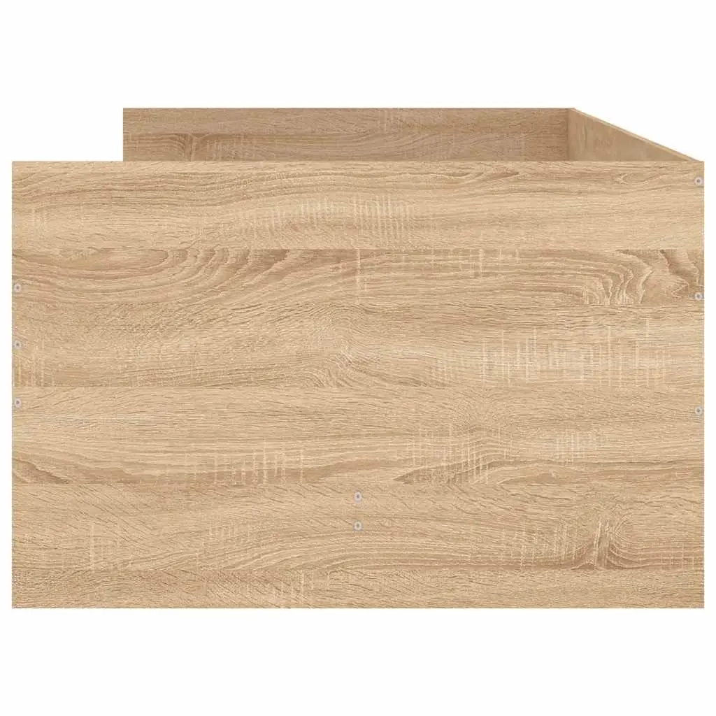 Bed Frame with Storage Drawers Slatted Base Brown 90x190cm