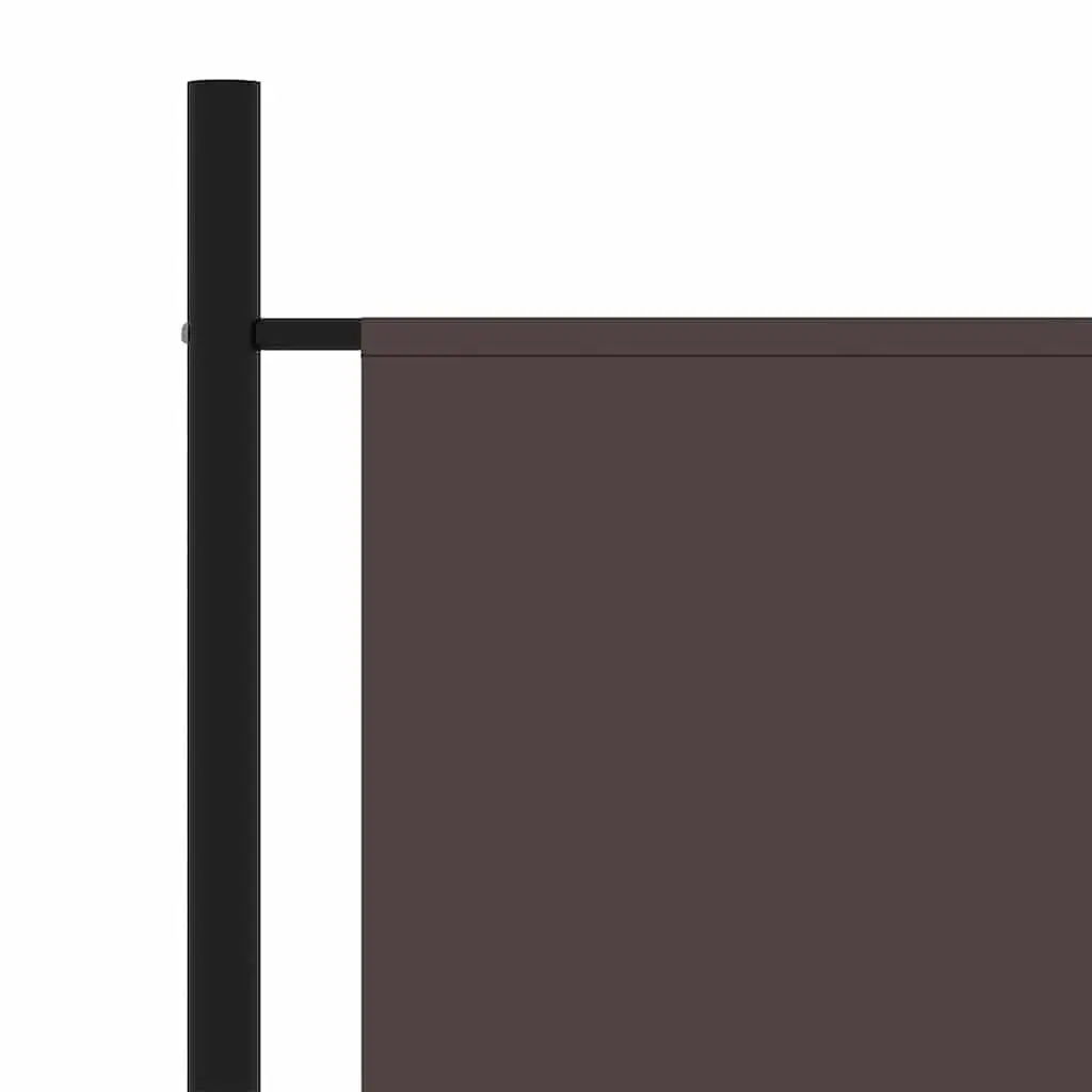 3-Panel Room Divider Folding Screen Partition Brown 260x180 cm Fabric