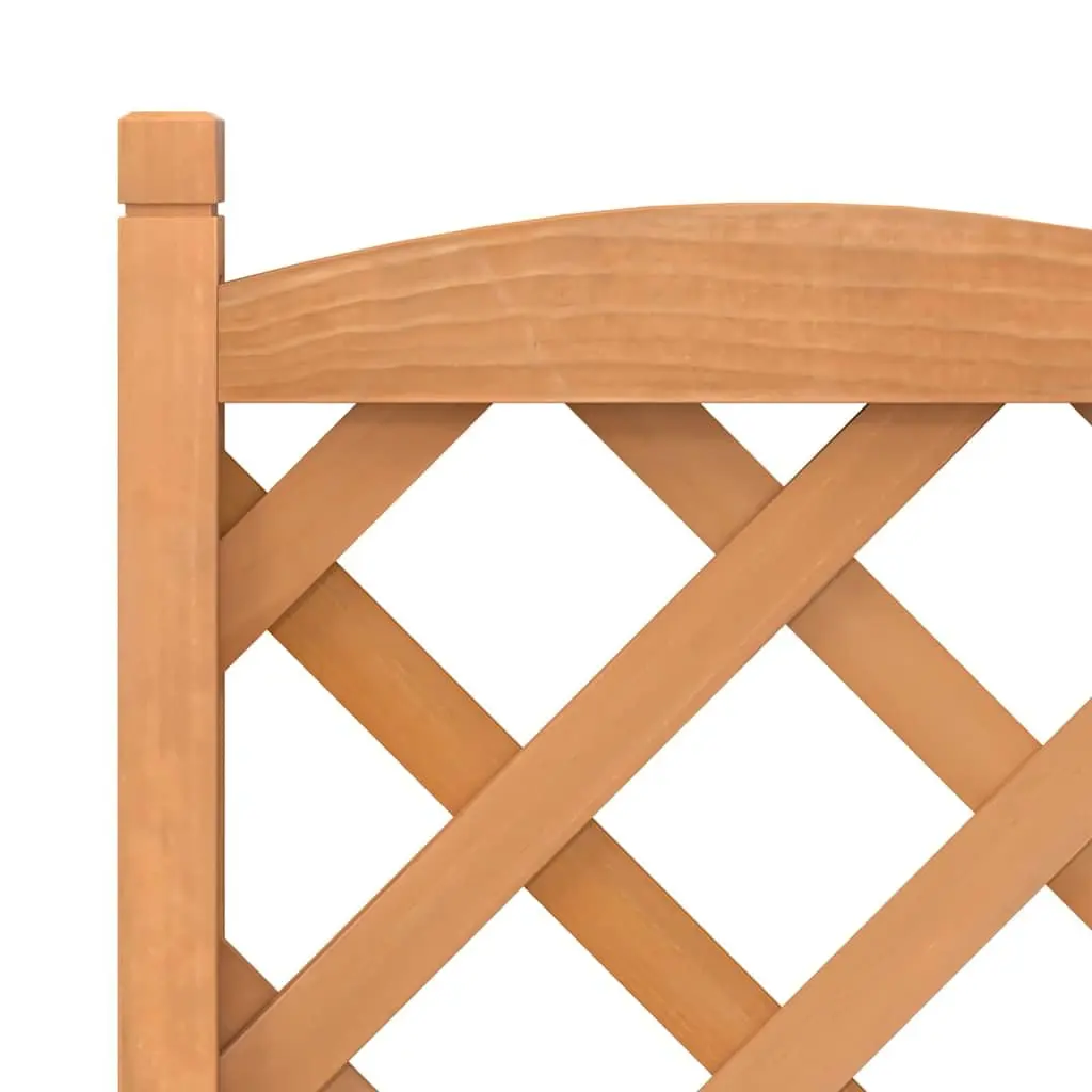 Wooden Planter with Trellis and Wheels Brown Fir Garden Climbing Plants