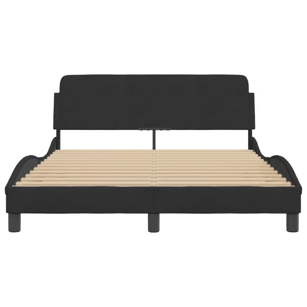 Black Velvet Double Bed Frame