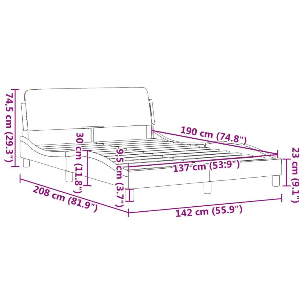 Black Velvet Double Bed Frame